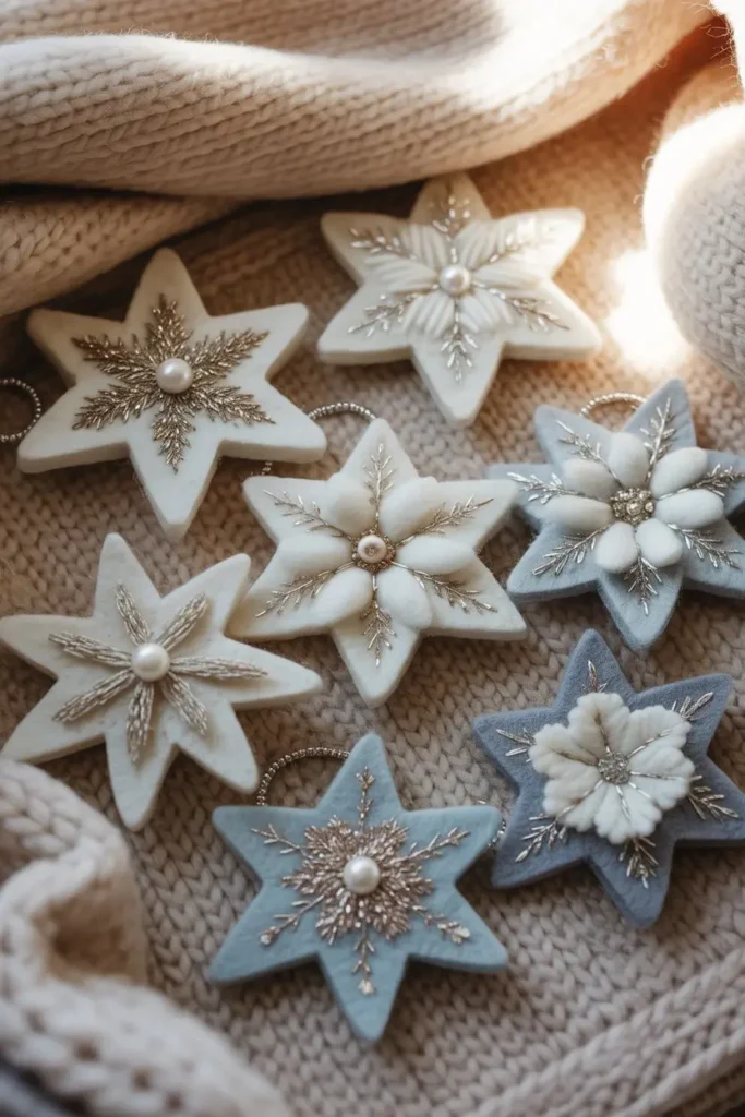 Wool Felt Snowflakes