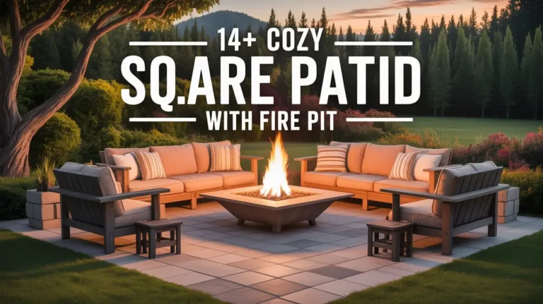 14+ Cozy Square Patio with Fire Pit Ideas