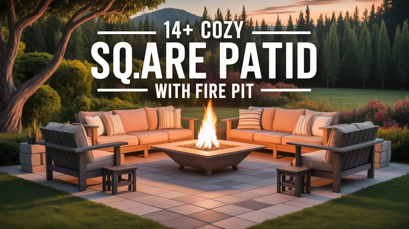 14+ Cozy Square Patio with Fire Pit Ideas