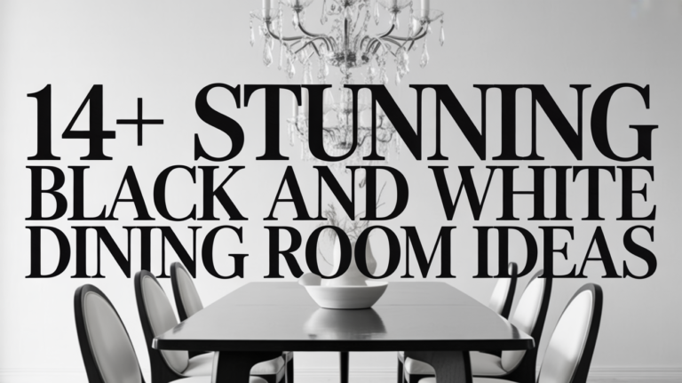 14+ Stunning Black and White Dining Room Ideas
