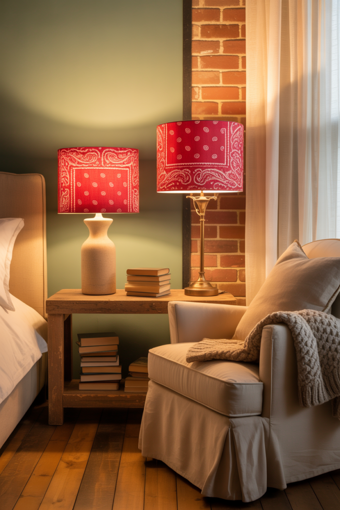 14. Bandana Lampshades and Lighting Accents
