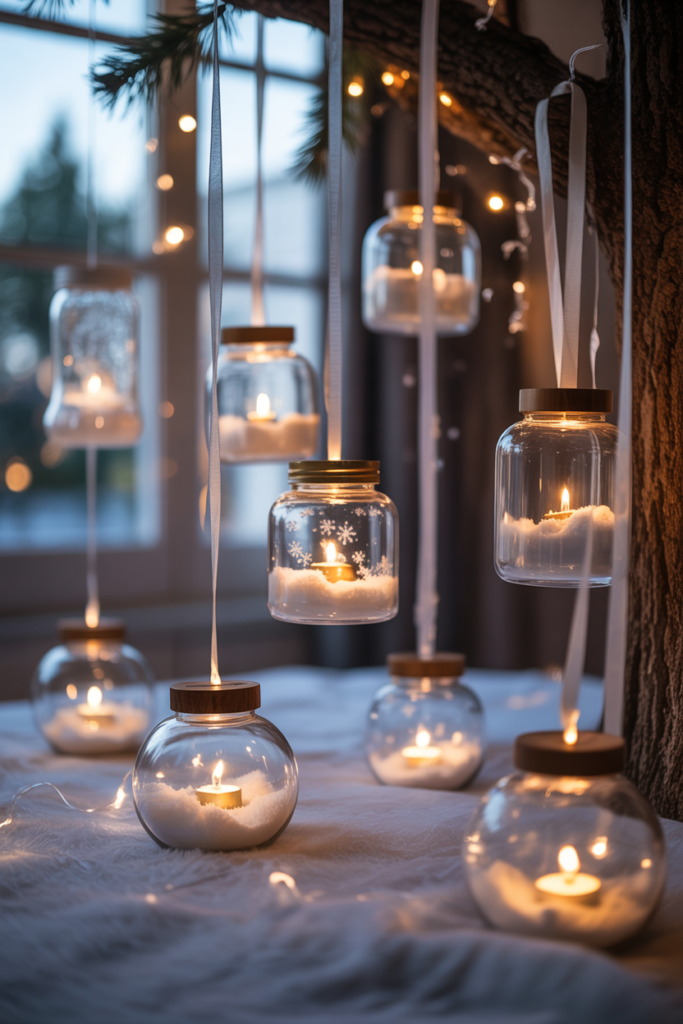 14. Hanging Snow Lanterns