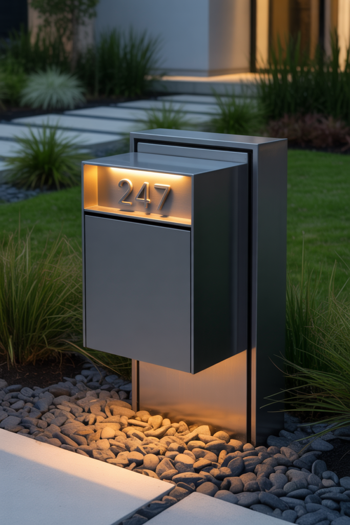14. Mailboxes with Built-In Lighting