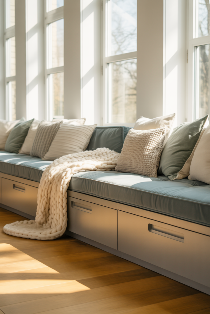 14. Upholstered Window Seats