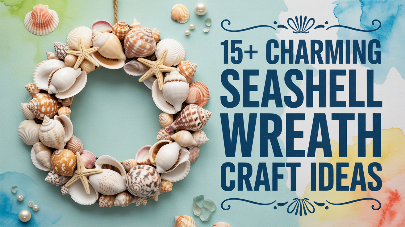 15+ Charming Seashell Wreath Craft Ideas