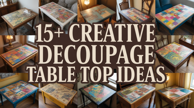 15+ Creative Decoupage Table Top Ideas