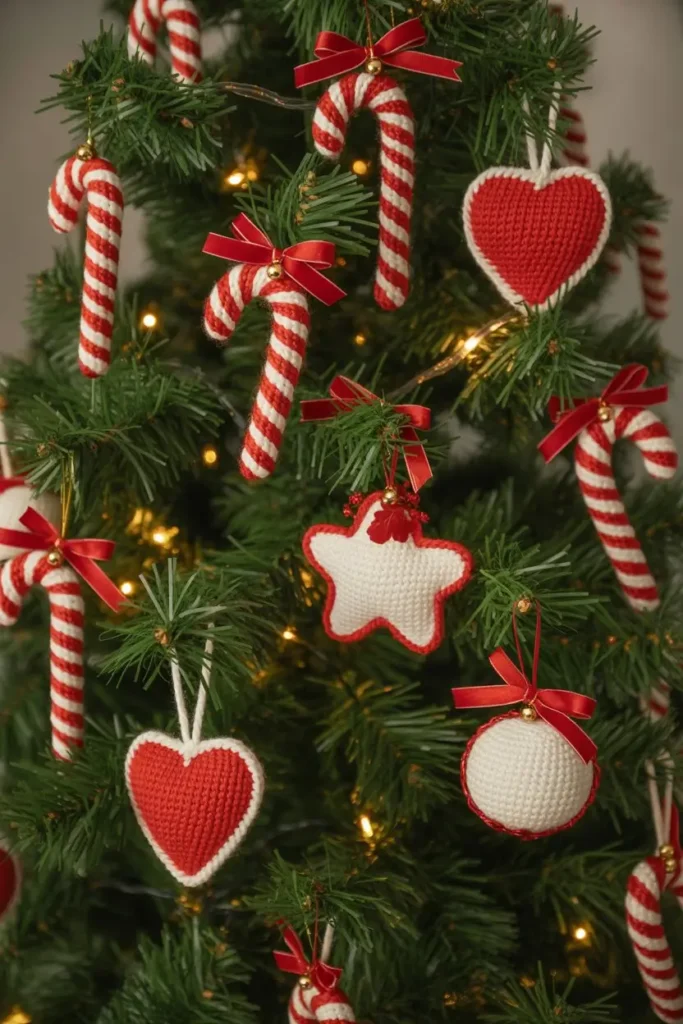 15. Candy Cane Stripes Ornaments