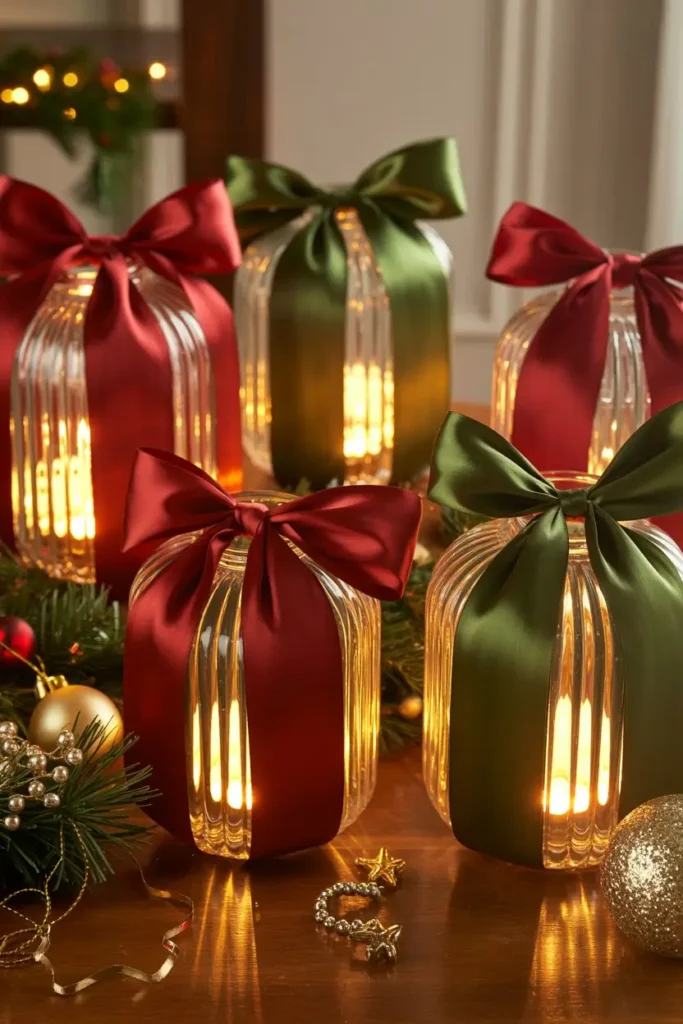 15. Ribbon Wrapped Lanterns