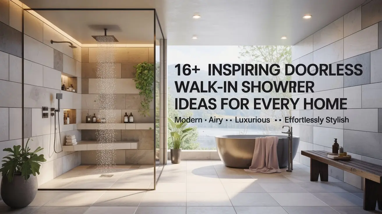 16+ Inspiring Doorless Walk-In Shower Ideas for Every Home