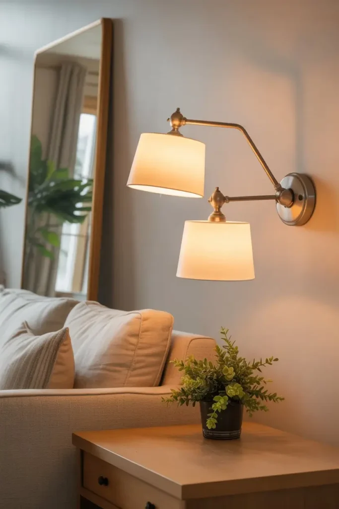 16. Adjustable Arm Sconces for Flexible Lighting