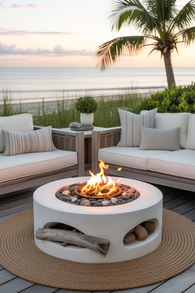 16. Coastal and Beach-Style Fire Pits