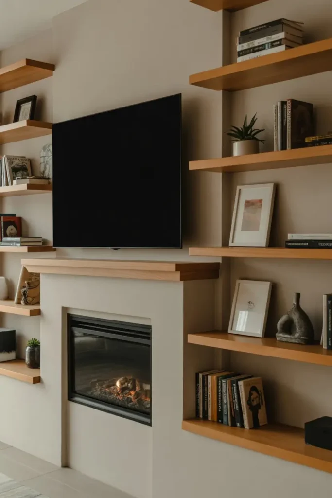 16. Floating Shelves for Storage and Display
