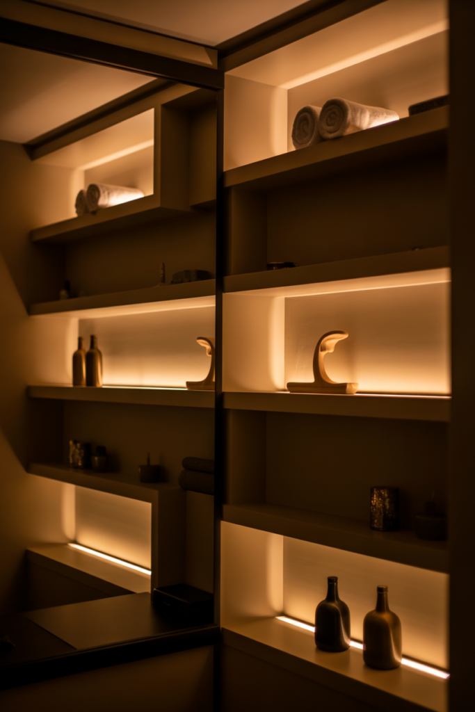 16. Hidden Lights in Niche Shelves