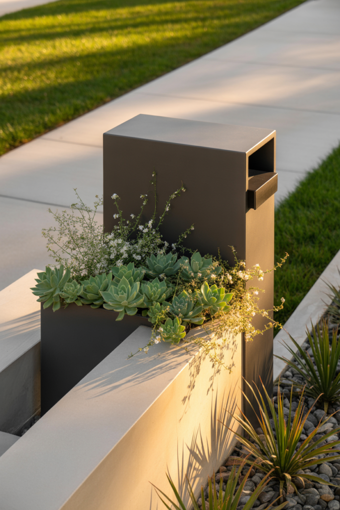 16. Mailboxes with Planter Bases