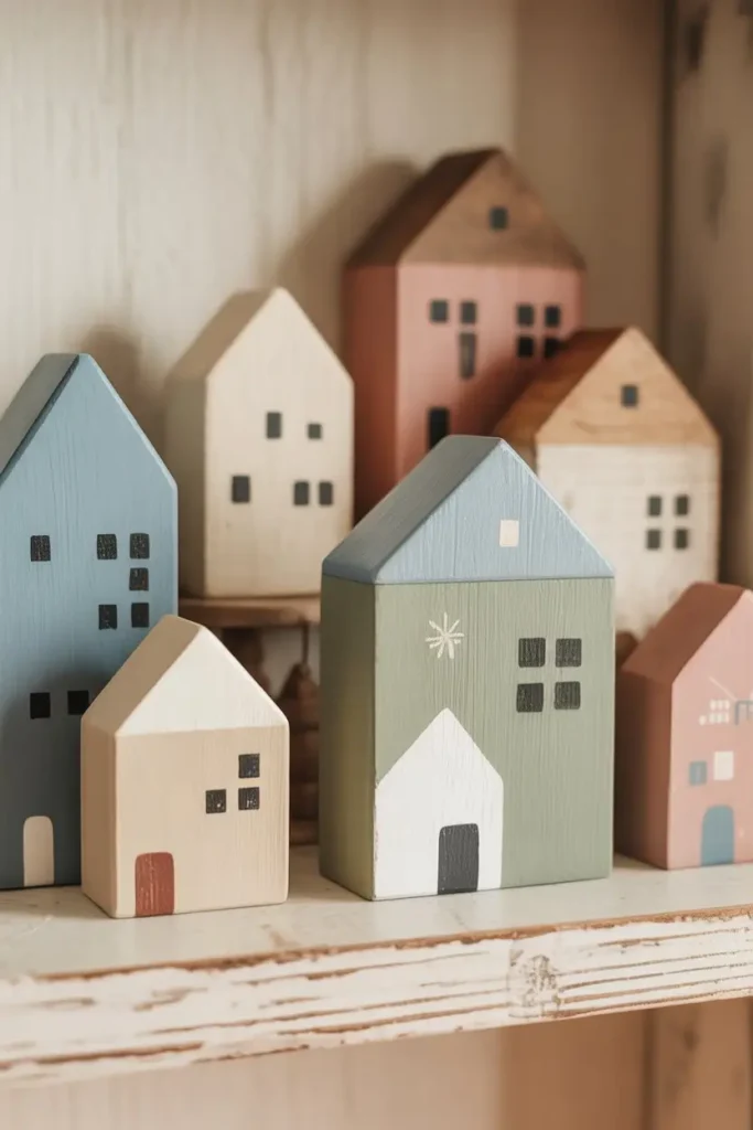 16. Painted Wood Block Houses