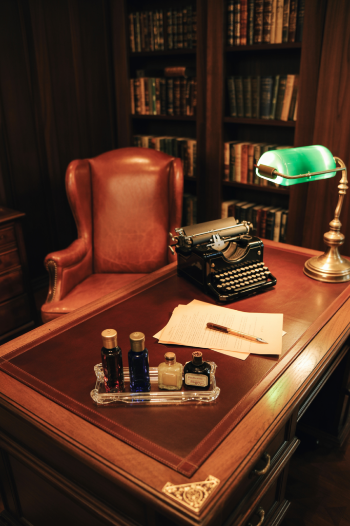 16. Scholar’s Desk with Leather Details
