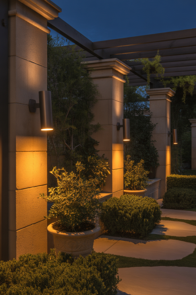16. Solar-Powered Wall Lights for Patios and Fences
