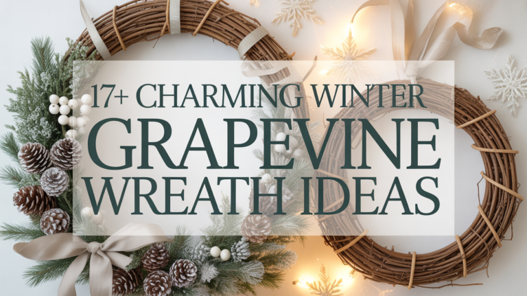 17+ Charming Winter Grapevine Wreath Ideas