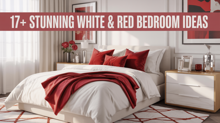 17+ Stunning White and Red Bedroom Ideas