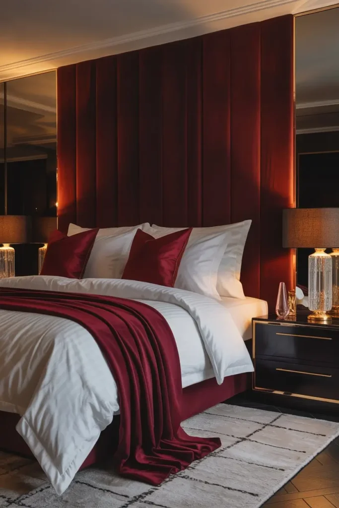 17. Hotel-Inspired Red and White Glamour