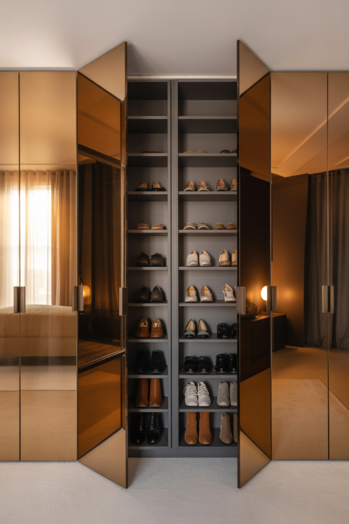 Mirror-Faced-Shoe-Closet-for-Dual-Purpose