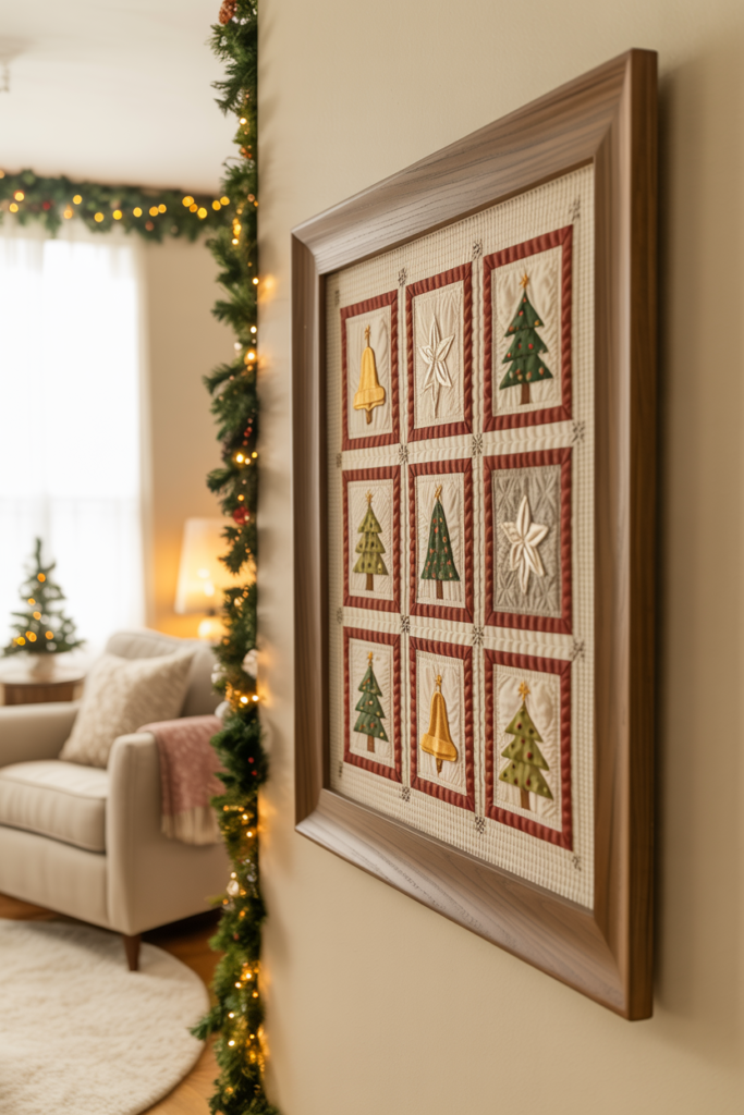 17. Quilted Wall Art for Christmas