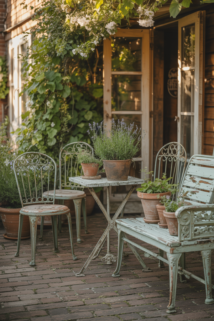 17. Using Vintage Decor Outdoors