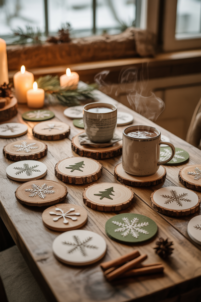 18+ Winter-Themed Coasters