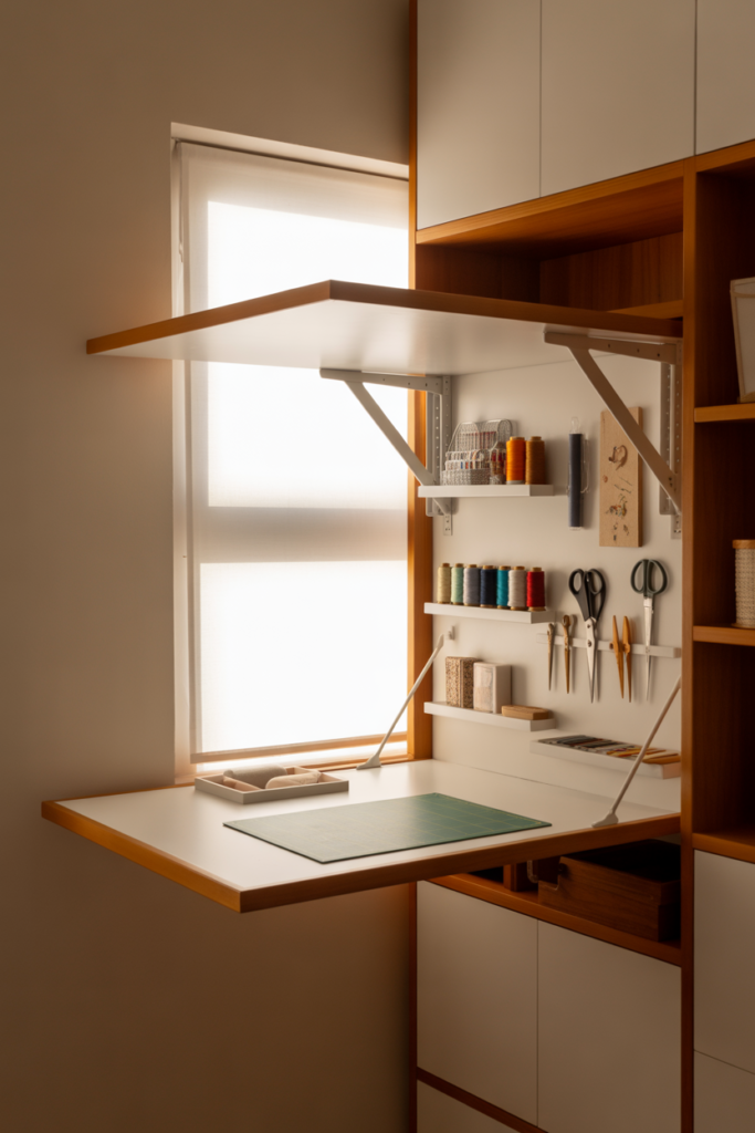 19. A Foldaway Workstation for Tight Craft Rooms
