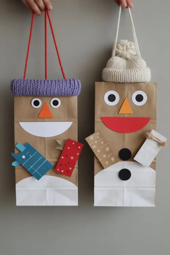19. Paper Bag Winter Puppets