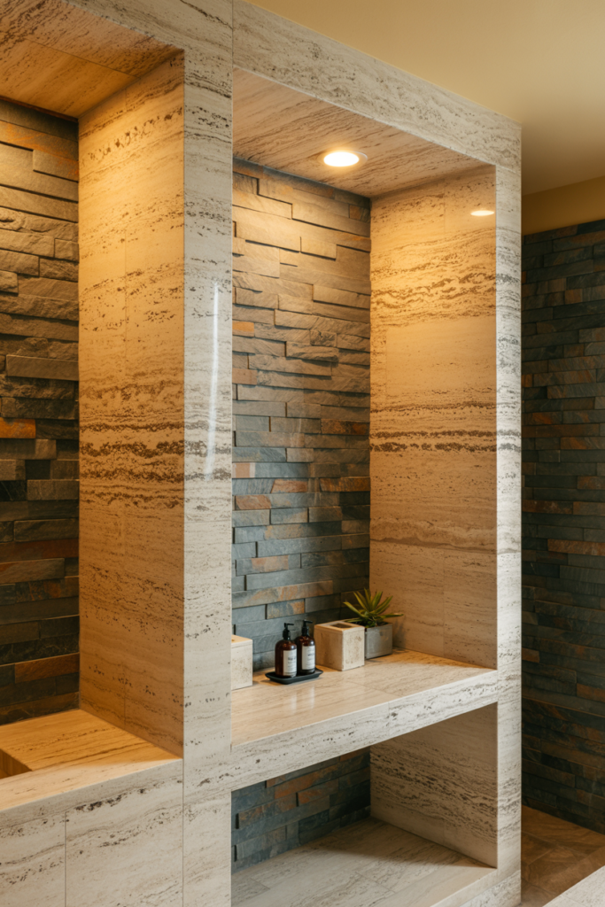 19. Try a Textured Stone Alcove