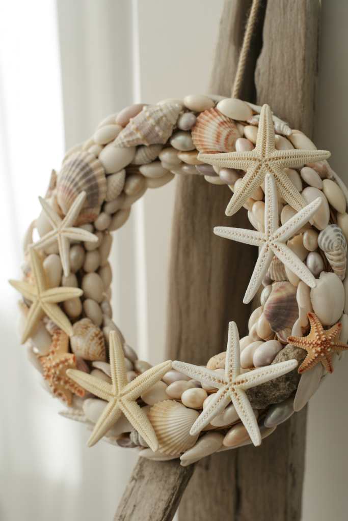 2. Beachy Elegance with Starfish and Shells