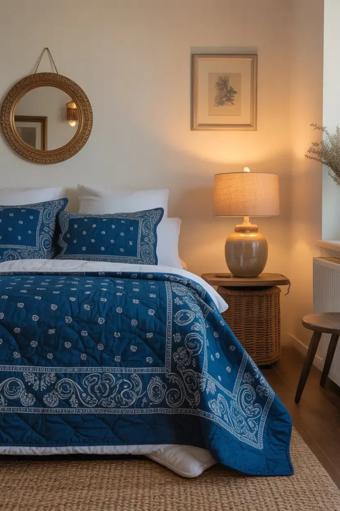 2. Blue Bandana for a Calm and Cozy Feel