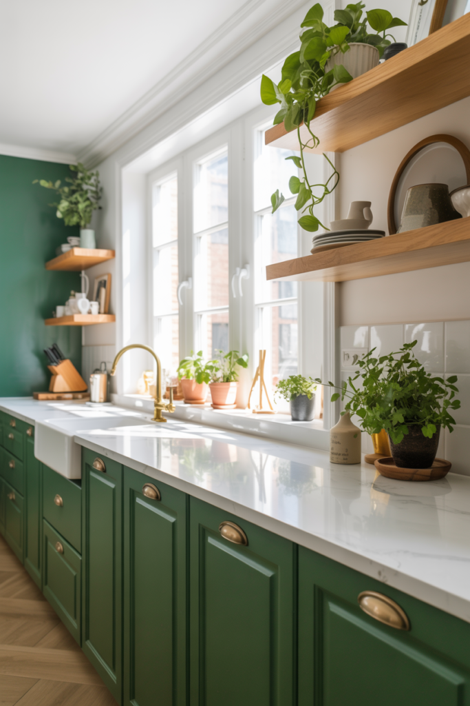 2. Classic White and Emerald Combo