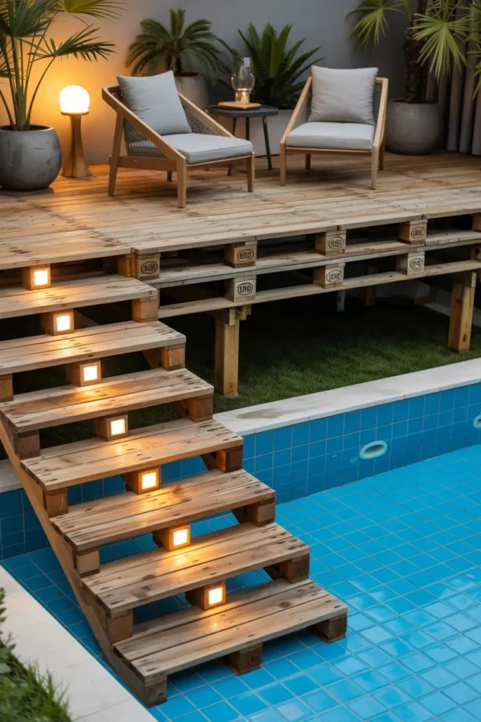 2. Elevated Lounge Deck with Steps