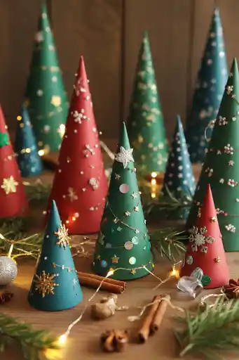 2. Paper Cone Christmas Trees