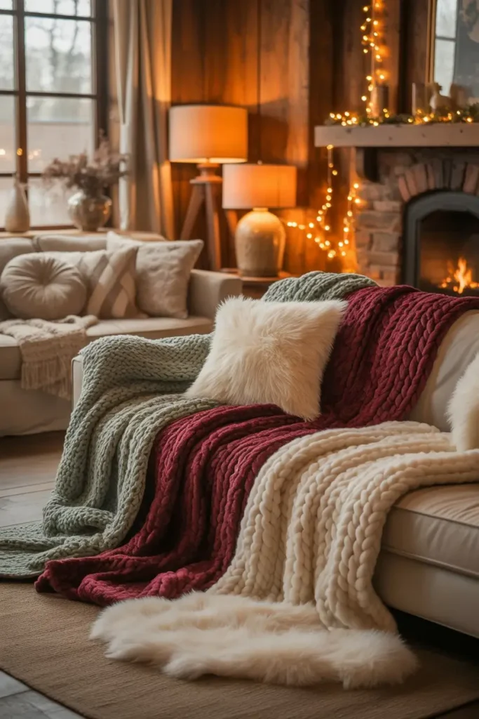 2. Thick Throw Blankets on Every Seat