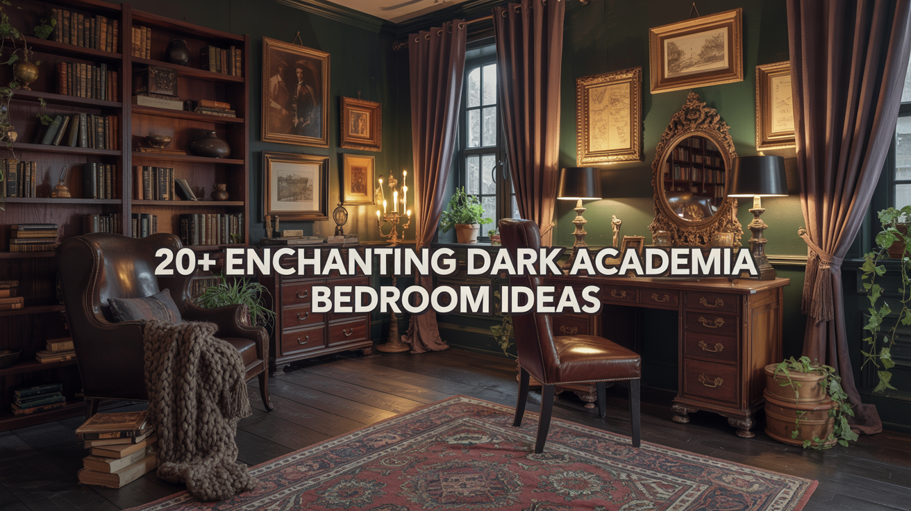 20+ Enchanting Dark Academia Bedroom Ideas