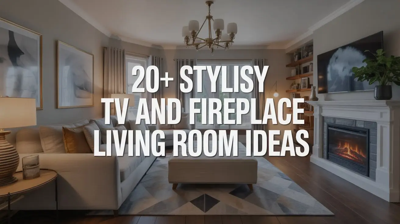 20+ Stylish TV and Fireplace Living Room Ideas