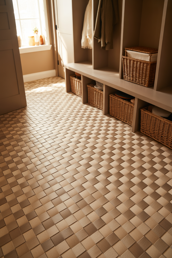 20. Woven Vinyl Flooring for a Unique Look
