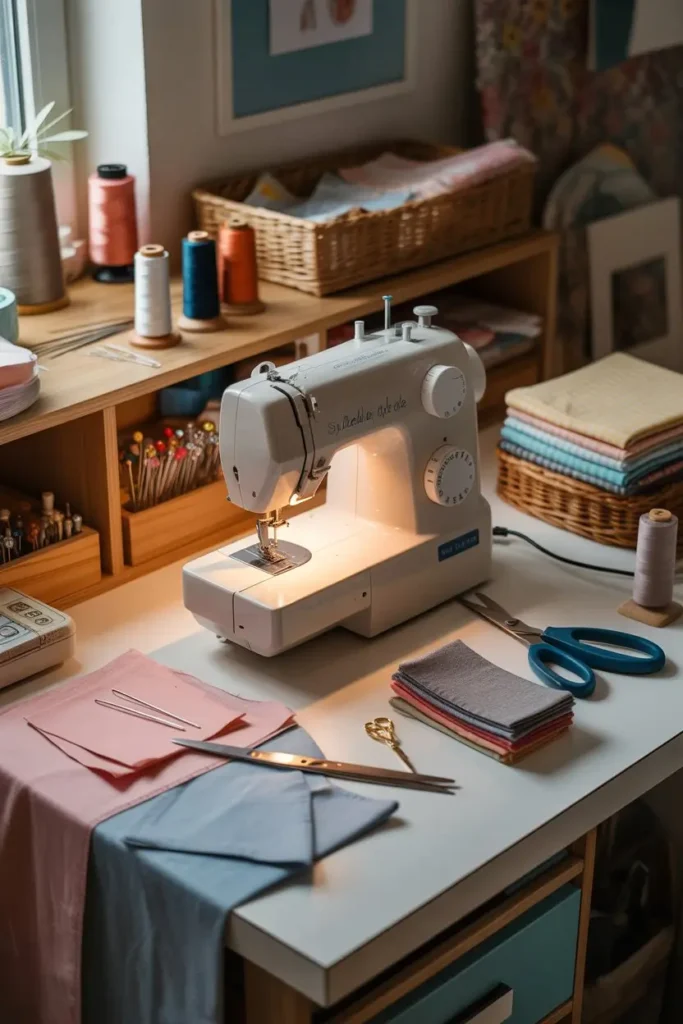 21. A Sewing Station That Keeps Essentials Together