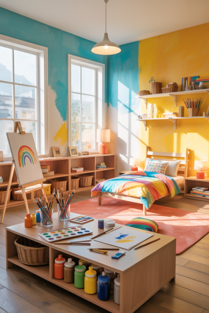 21. Artistic Studio Bedroom