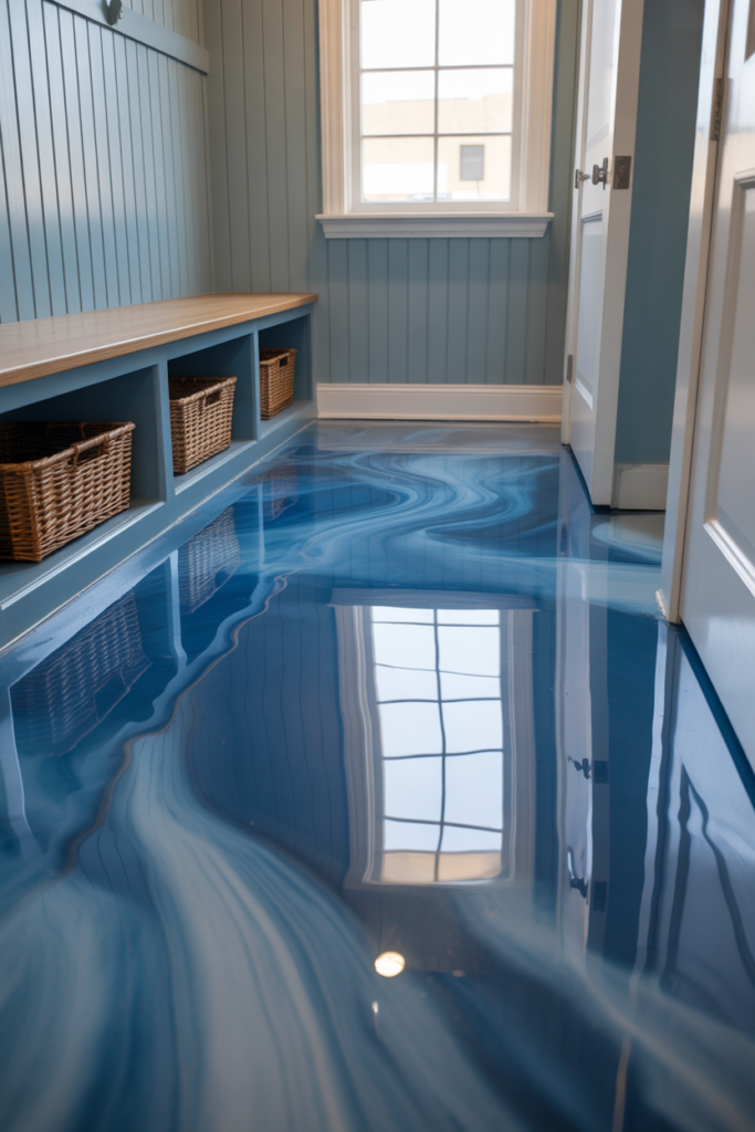 21. DIY Epoxy Flooring for a Custom Design