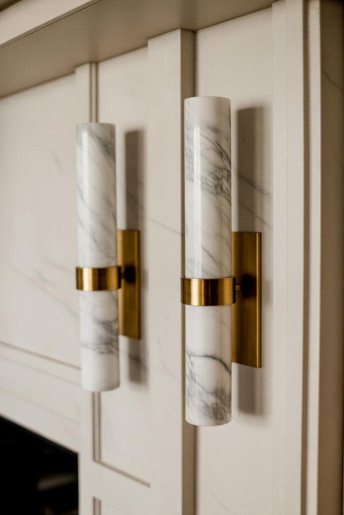 26. Marble Base Sconces for Modern Luxury
