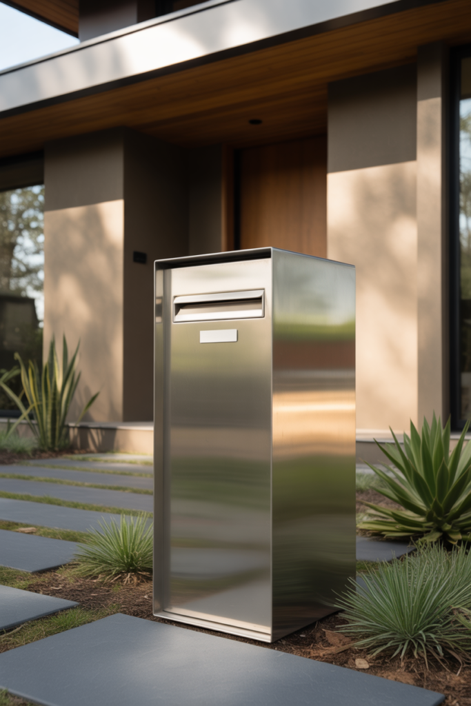 3. Contemporary Metal Mailboxes