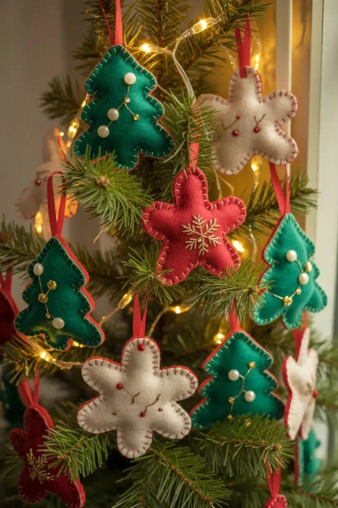 3. Felt Christmas Tree Ornaments
