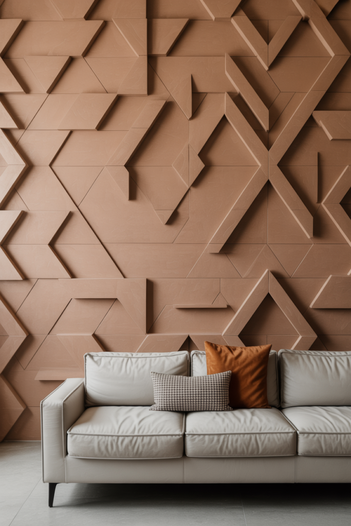 3. Geometric Clay Murals