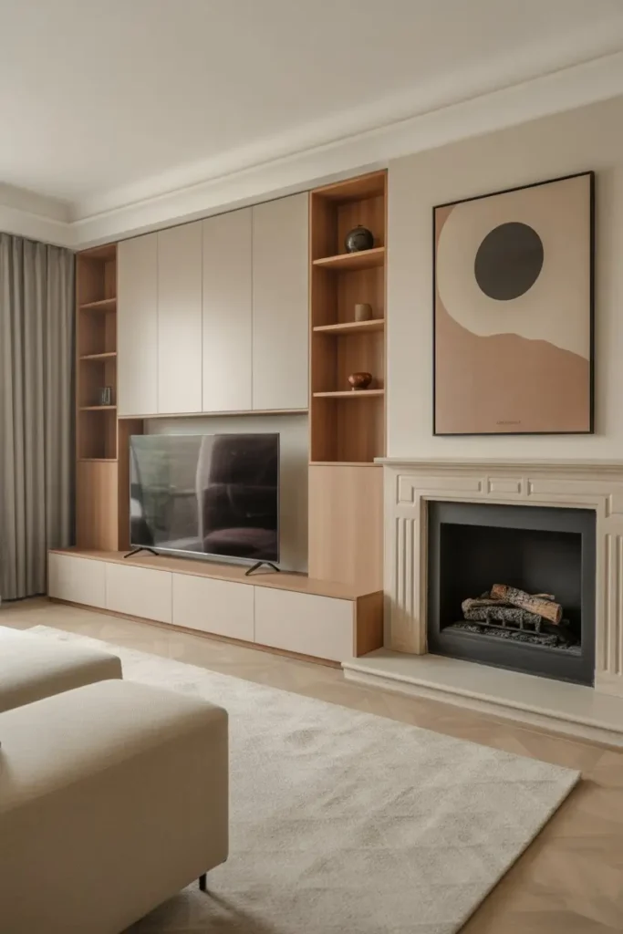 3. Minimalist Approach with Hidden TV