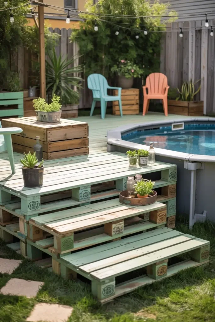 3. Pallet Deck Design for DIY Lovers