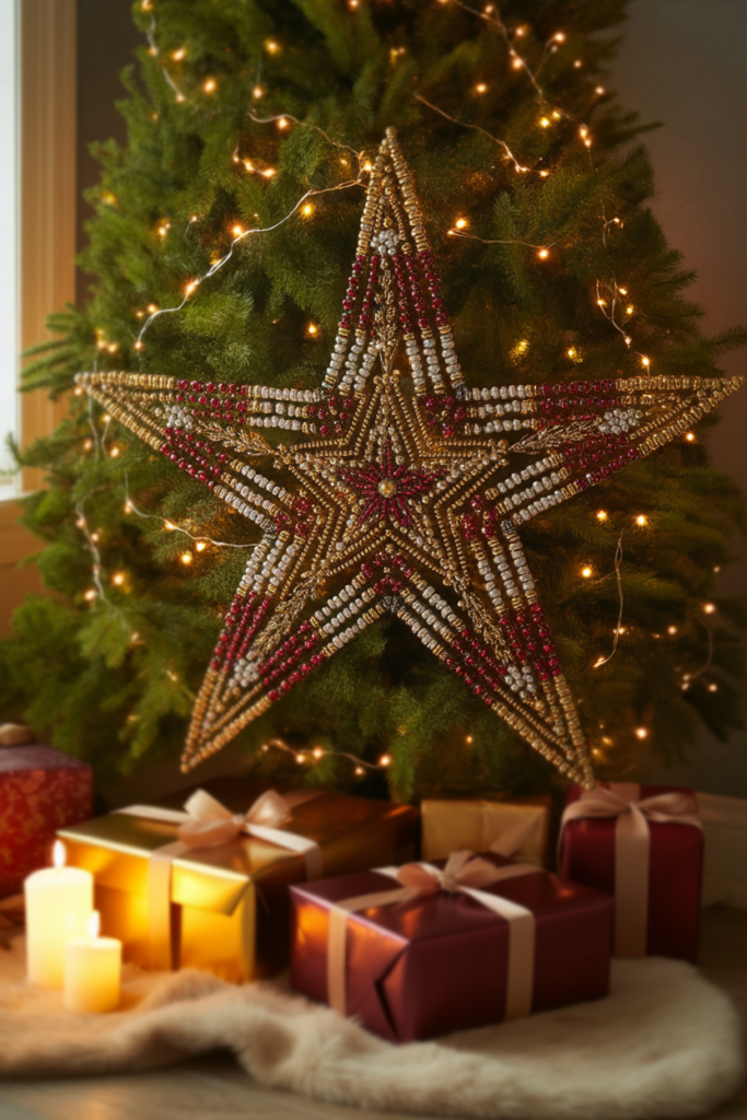 4. Beaded Tree Toppers